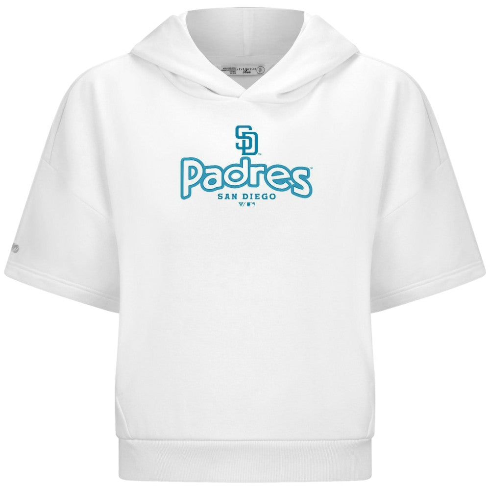 San Diego Padres Levelwear Women's Amber Short Sleeve Cornerstone Hoodie Outlet