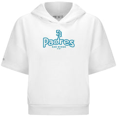 San Diego Padres Levelwear Women's Amber Short Sleeve Cornerstone Hoodie Outlet