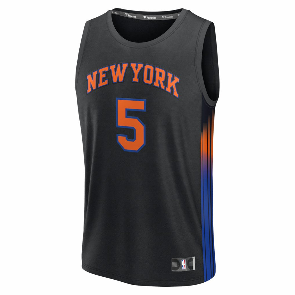 Fanatics Jose Alvarado New York Knicks Fast Break Replica Jersey Black Statement Edition