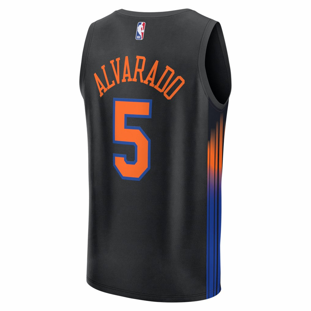 Fanatics Jose Alvarado New York Knicks Fast Break Replica Jersey Black Statement Edition