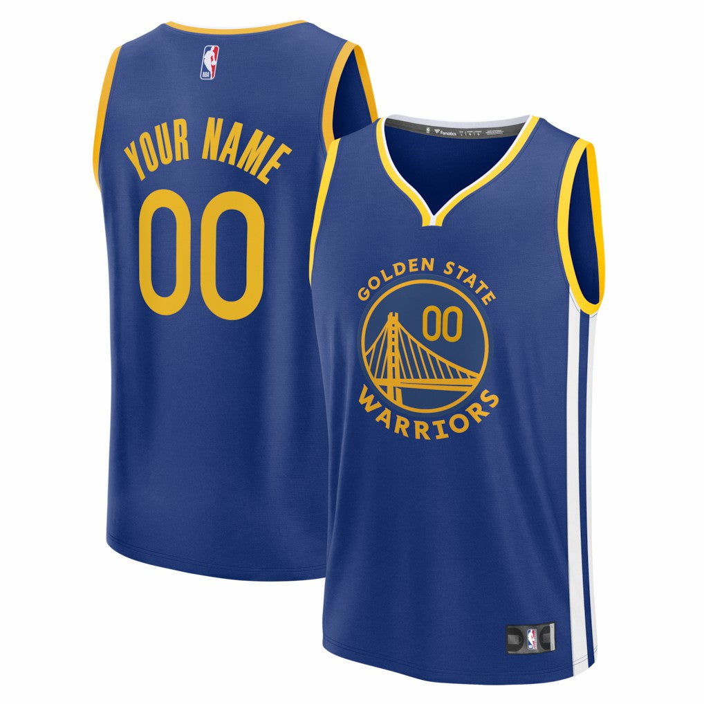 Fanatics Golden State Warriors Fast Break Custom Jersey Icon Editi- Royal