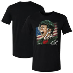 Matthew Boldy US Men's Hockey 500 Level Flag T-Shirt - Black | NHL Lifestyle
