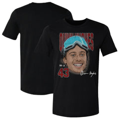 Quinn Hughes US Men's Hockey 500 Level Goggles T-Shirt - Black | NHL Clearance