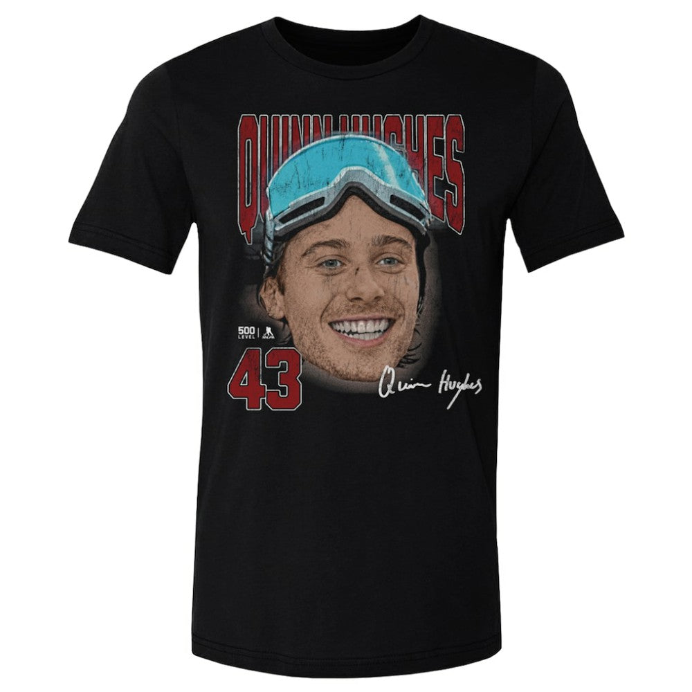 Quinn Hughes US Men's Hockey 500 Level Goggles T-Shirt - Black | NHL Clearance