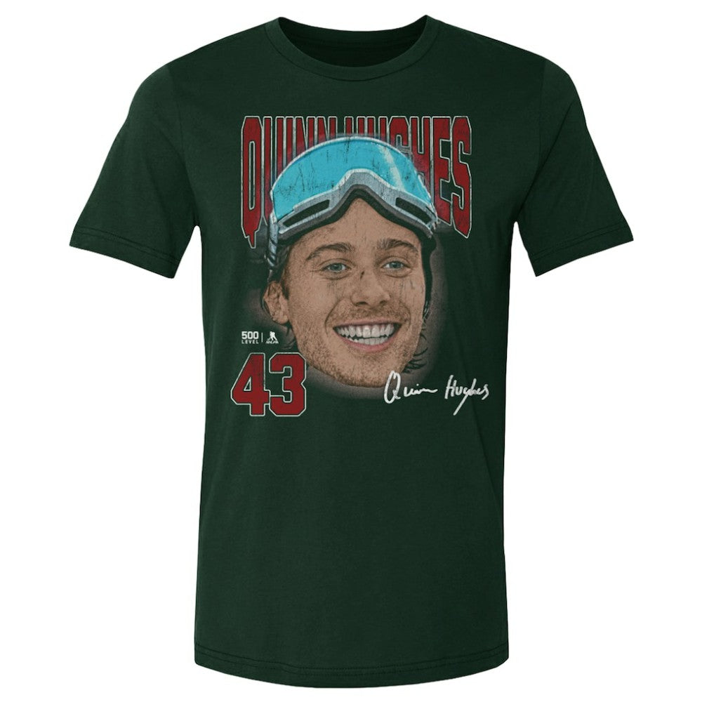Quinn Hughes US Men's Hockey 500 Level Goggles T-Shirt - Forest Green | NHL Lifestyle
