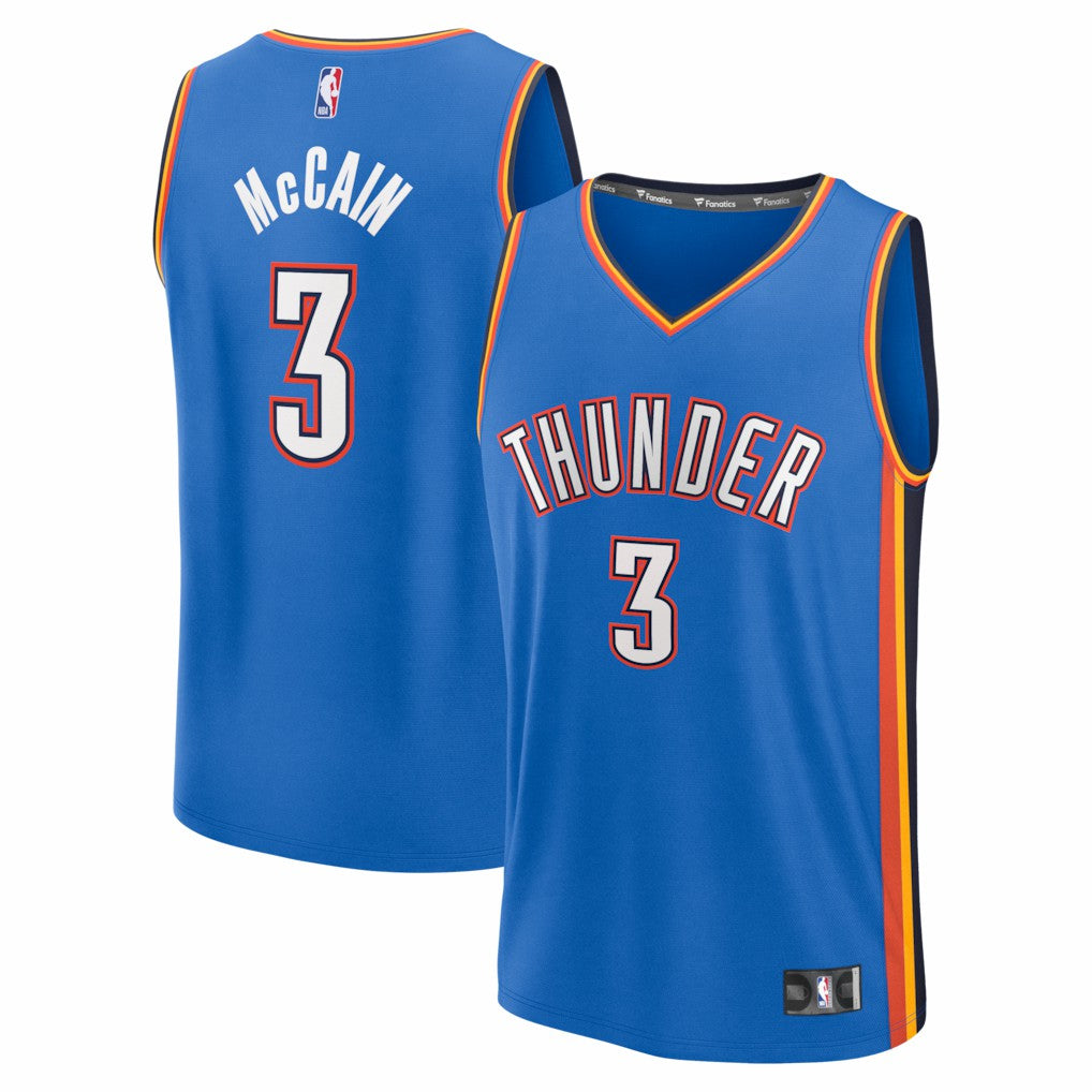 Fanatics Jared McCain Oklahoma City Thunder Fast Break Replica Jersey Icon Edition Blue