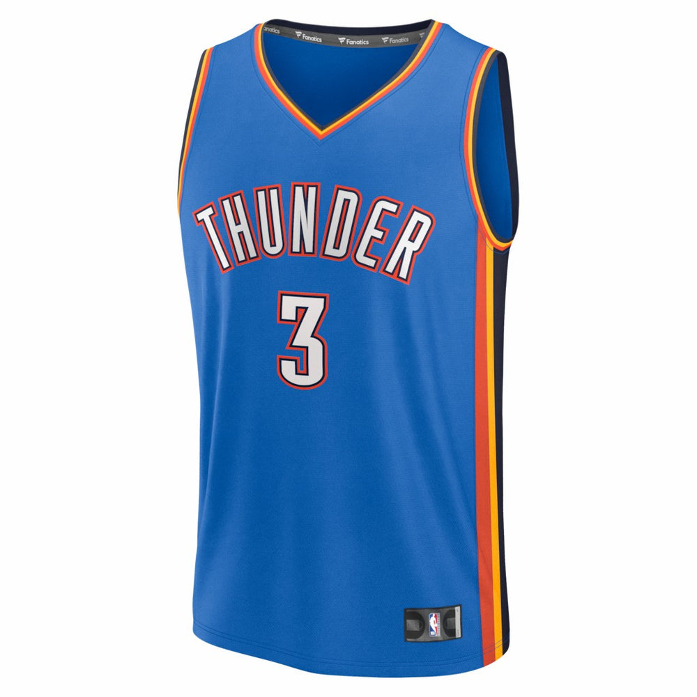 Fanatics Jared McCain Oklahoma City Thunder Fast Break Replica Jersey Icon Edition Blue