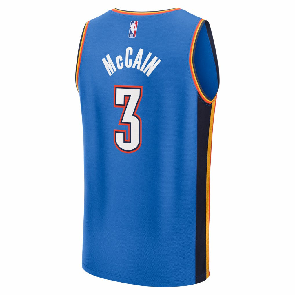 Fanatics Jared McCain Oklahoma City Thunder Fast Break Replica Jersey Icon Edition Blue