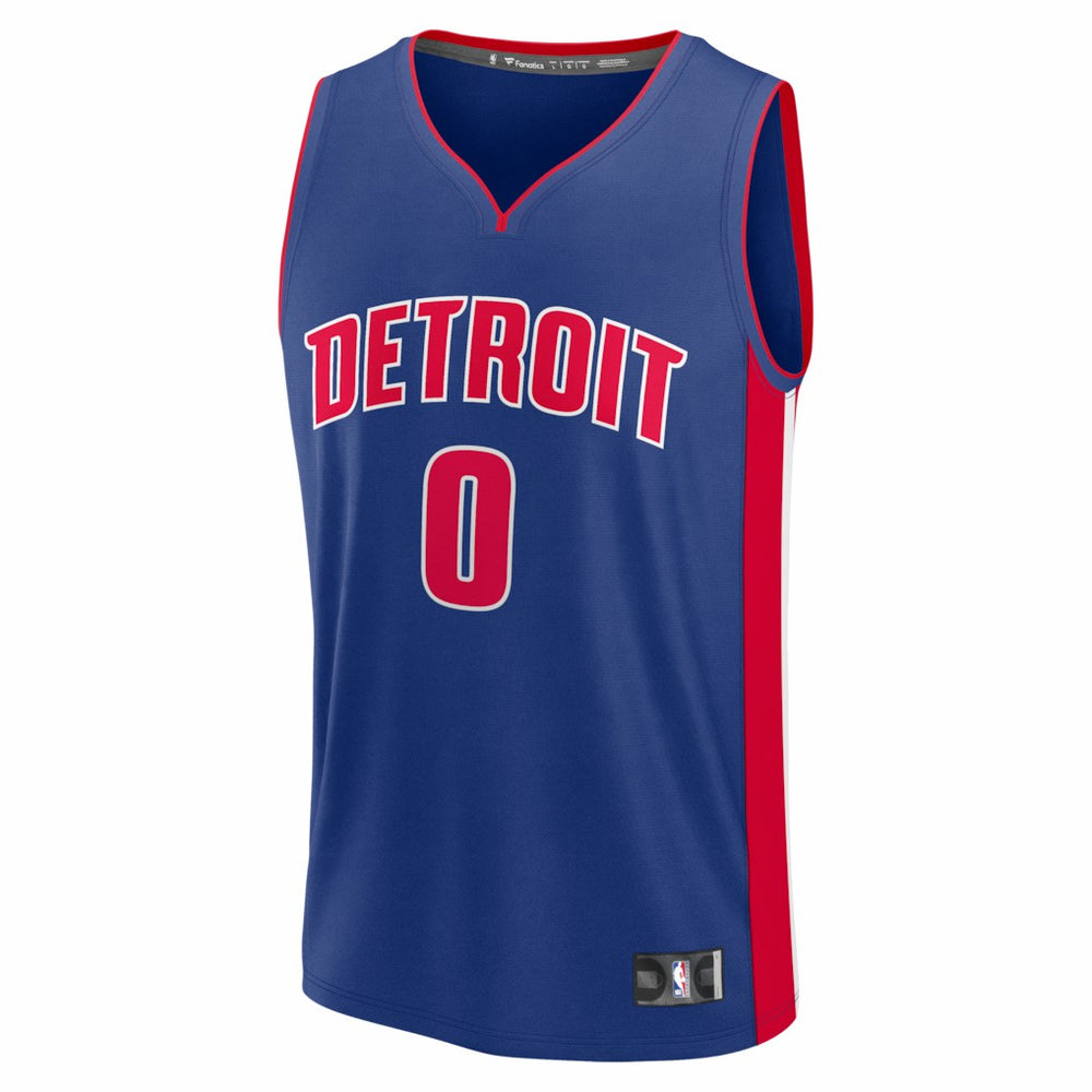 Fanatics Jalen Duren Detroit Pistons Fast Break Replica Jersey Icon Editi- Blue