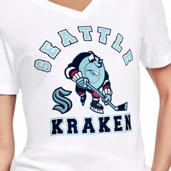 Seattle Kraken Starter Women's Tough Puck T-Shirt - White | NHL Lifestyle