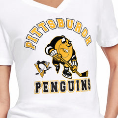 Pittsburgh Penguins Starter Women's Tough Puck T-Shirt - White | NHL sale