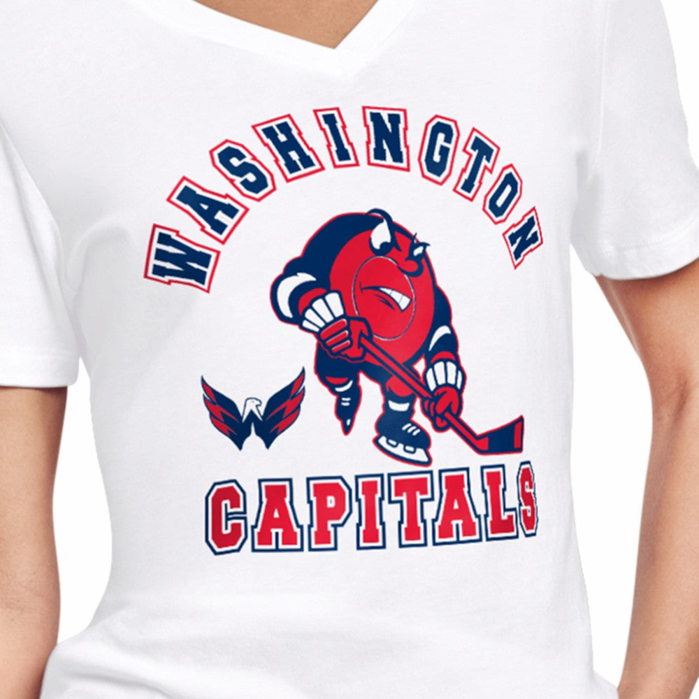 Washington Capitals Starter Women's Tough Puck T-Shirt - White | NHL on sale