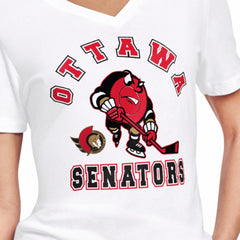 Ottawa Senators Starter Women's Tough Puck T-Shirt - White | NHL on sale