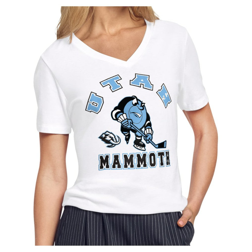 Utah Mammoth Starter Women's Tough Puck T-Shirt - White | NHL on sale
