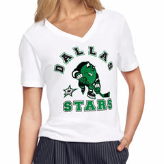 Dallas Stars Starter Women's Tough Puck T-Shirt - White | NHL Clearance