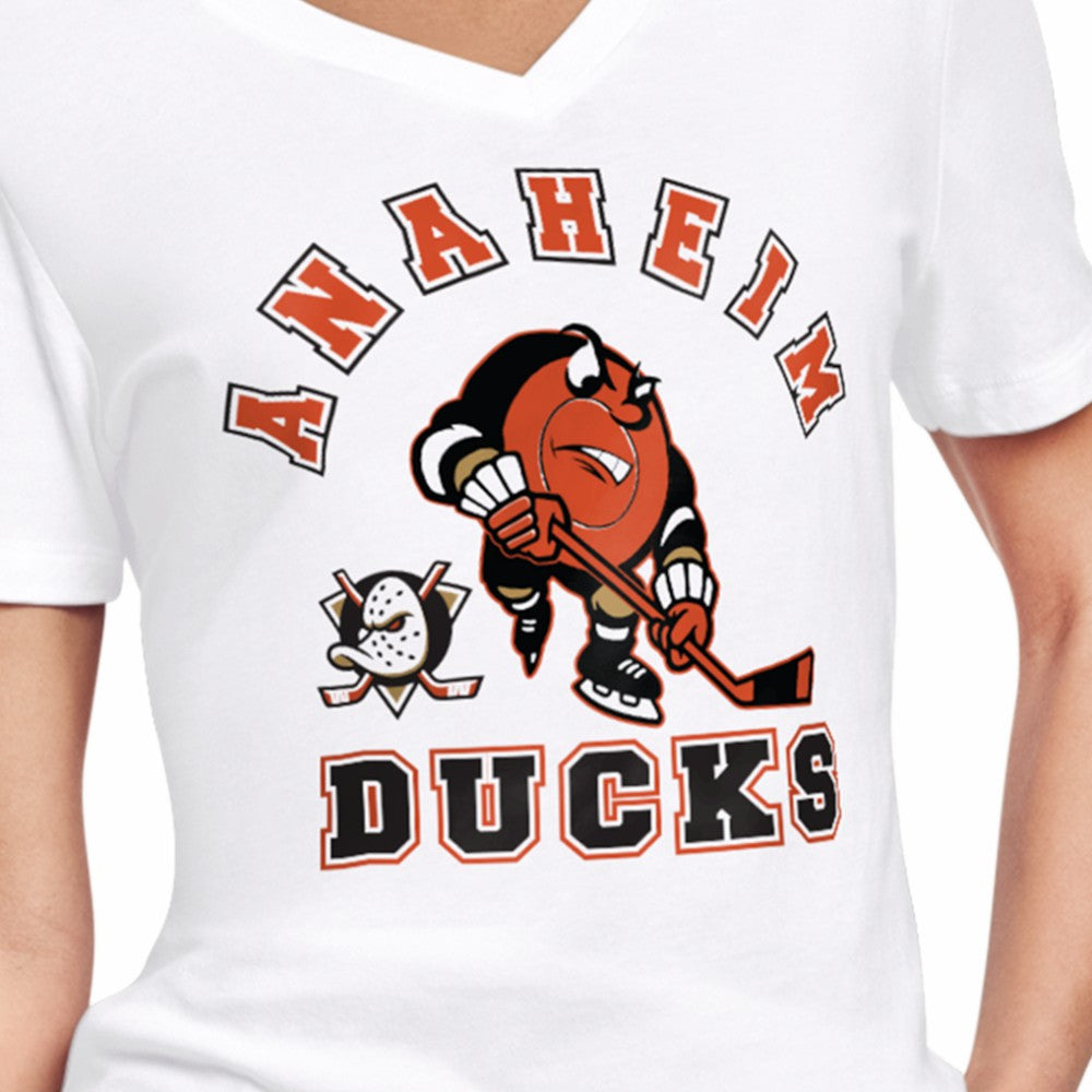 Anaheim Ducks Starter Women's Tough Puck T-Shirt - White | NHL on sale