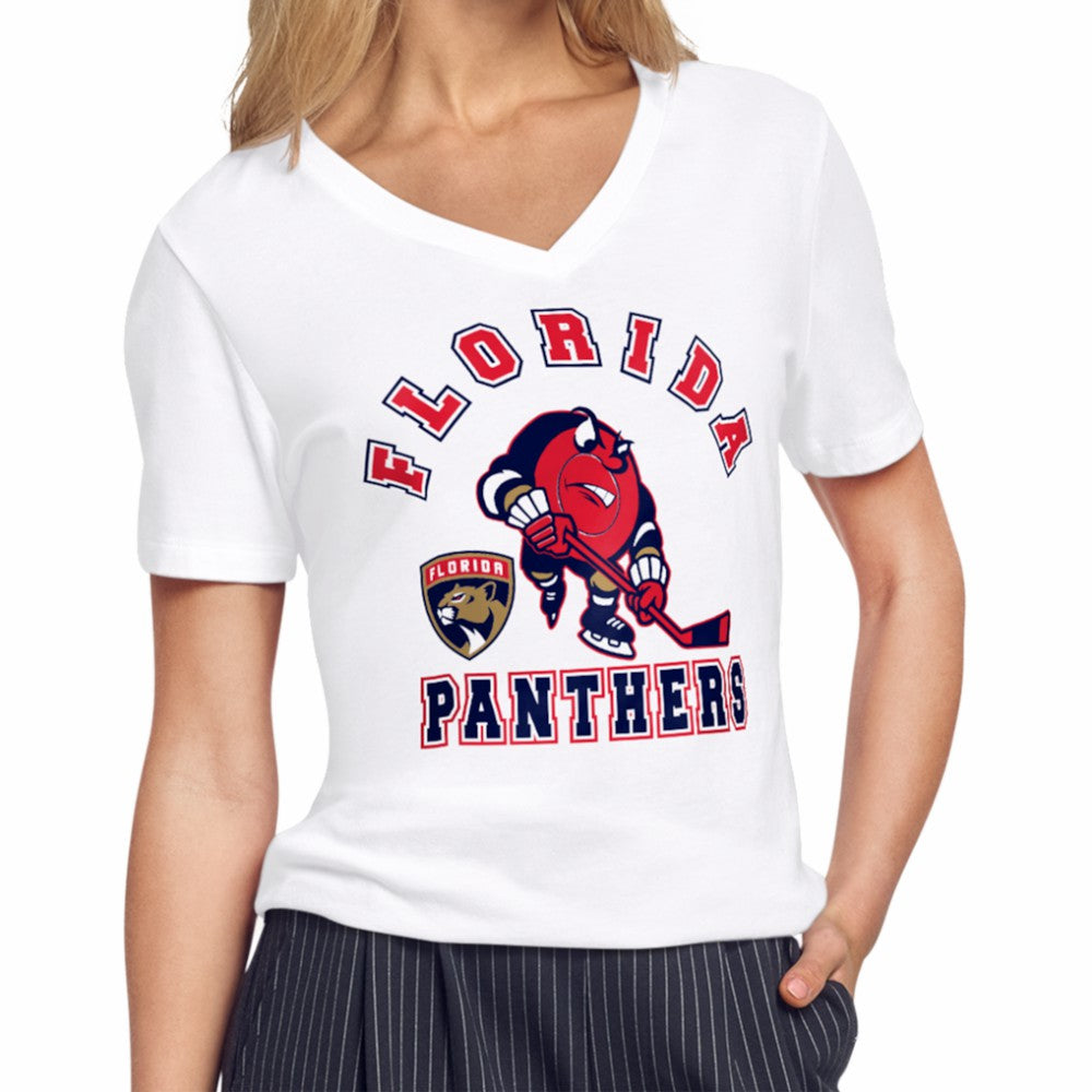 Florida Panthers Starter Women's Tough Puck T-Shirt - White | NHL near me