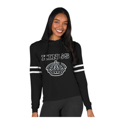 Los Angeles Kings Concepts Sport Women's Marathon Long-Sleeve Hooded T-Shirt - Black | NHL Lifestyle