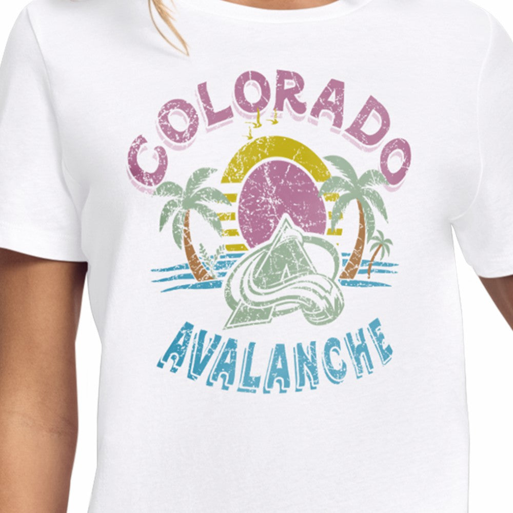Colorado Avalanche Starter Women's Tonal Beach T-Shirt - White | NHL online