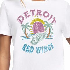 Detroit Red Wings Starter Women's Tonal Beach T-Shirt - White | NHL Clearance