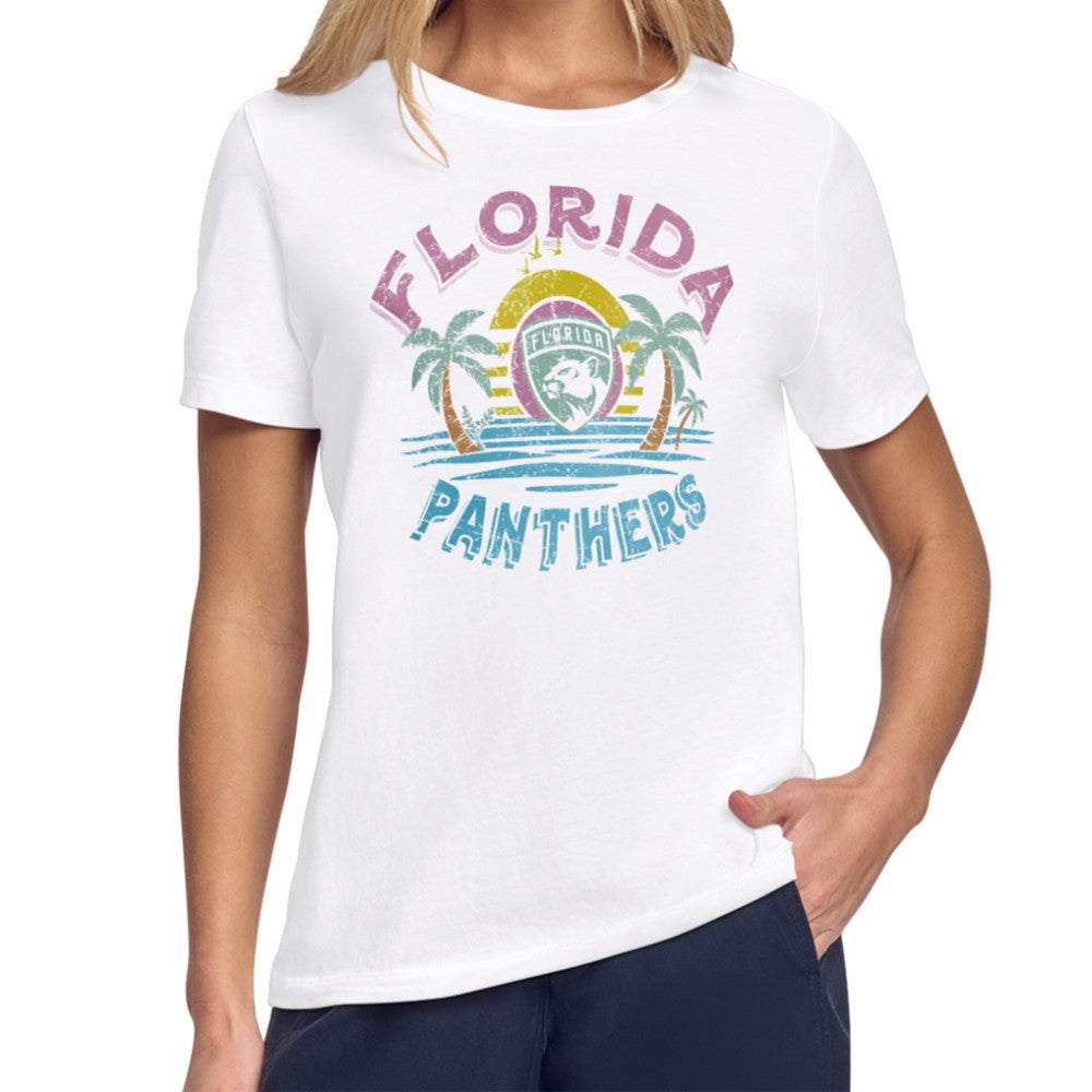 Florida Panthers Starter Women's Tonal Beach T-Shirt - White | NHL Clearance
