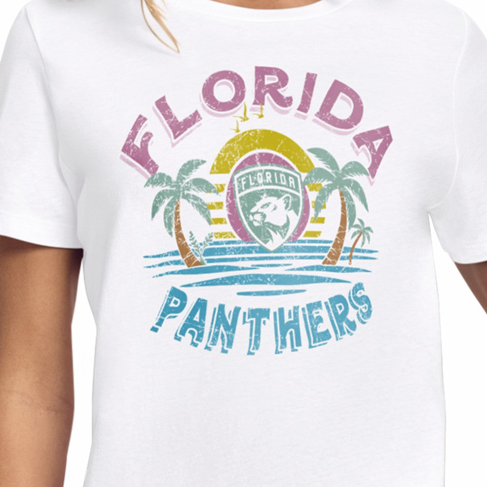 Florida Panthers Starter Women's Tonal Beach T-Shirt - White | NHL Clearance