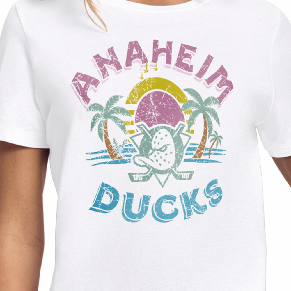 Anaheim Ducks Starter Women's Tonal Beach T-Shirt - White | NHL sale