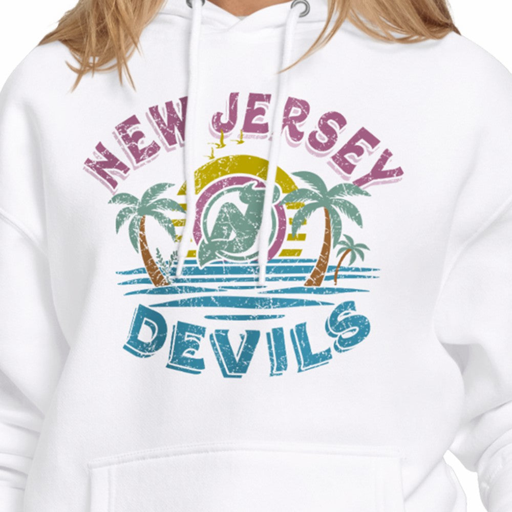 New Jersey Devils Starter Women's Tonal Beach Hoodie - White | NHL online