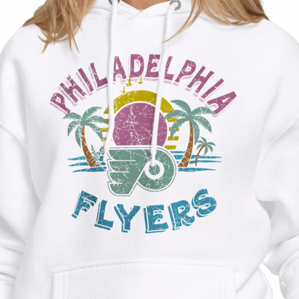 Philadelphia Flyers Starter Women's Tonal Beach Hoodie - White | NHL Clearance