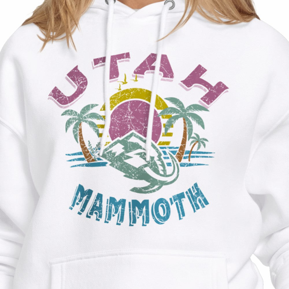 Utah Mammoth Starter Women's Tonal Beach Hoodie - White | NHL Lifestyle