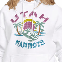 Utah Mammoth Starter Women's Tonal Beach Hoodie - White | NHL Lifestyle