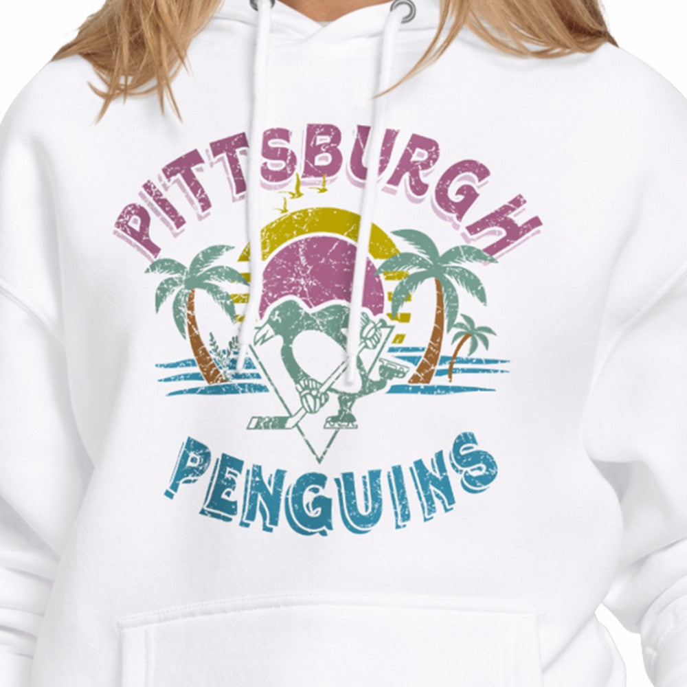 Pittsburgh Penguins Starter Women's Tonal Beach Hoodie - White | NHL online