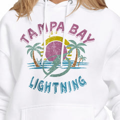 Tampa Bay Lightning Starter Women's Tonal Beach Hoodie - White | NHL near me