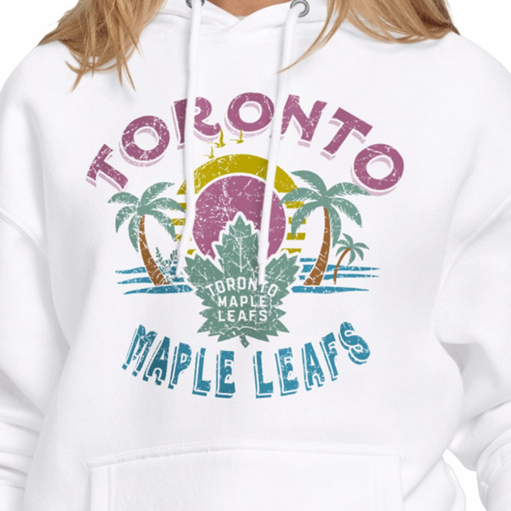 Toronto Maple Leafs Starter Women's Tonal Beach Hoodie - White | NHL online
