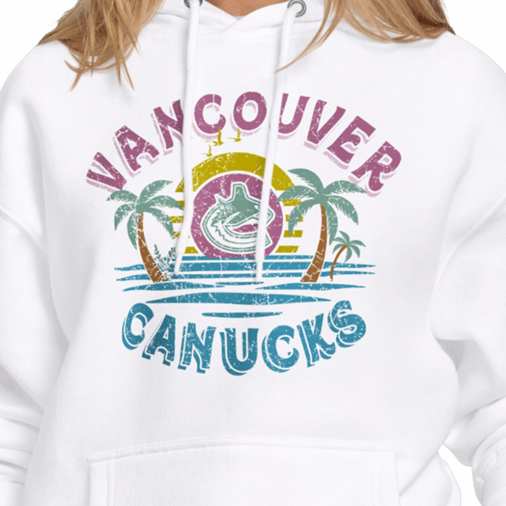 Vancouver Canucks Starter Women's Tonal Beach Hoodie - White | NHL discount