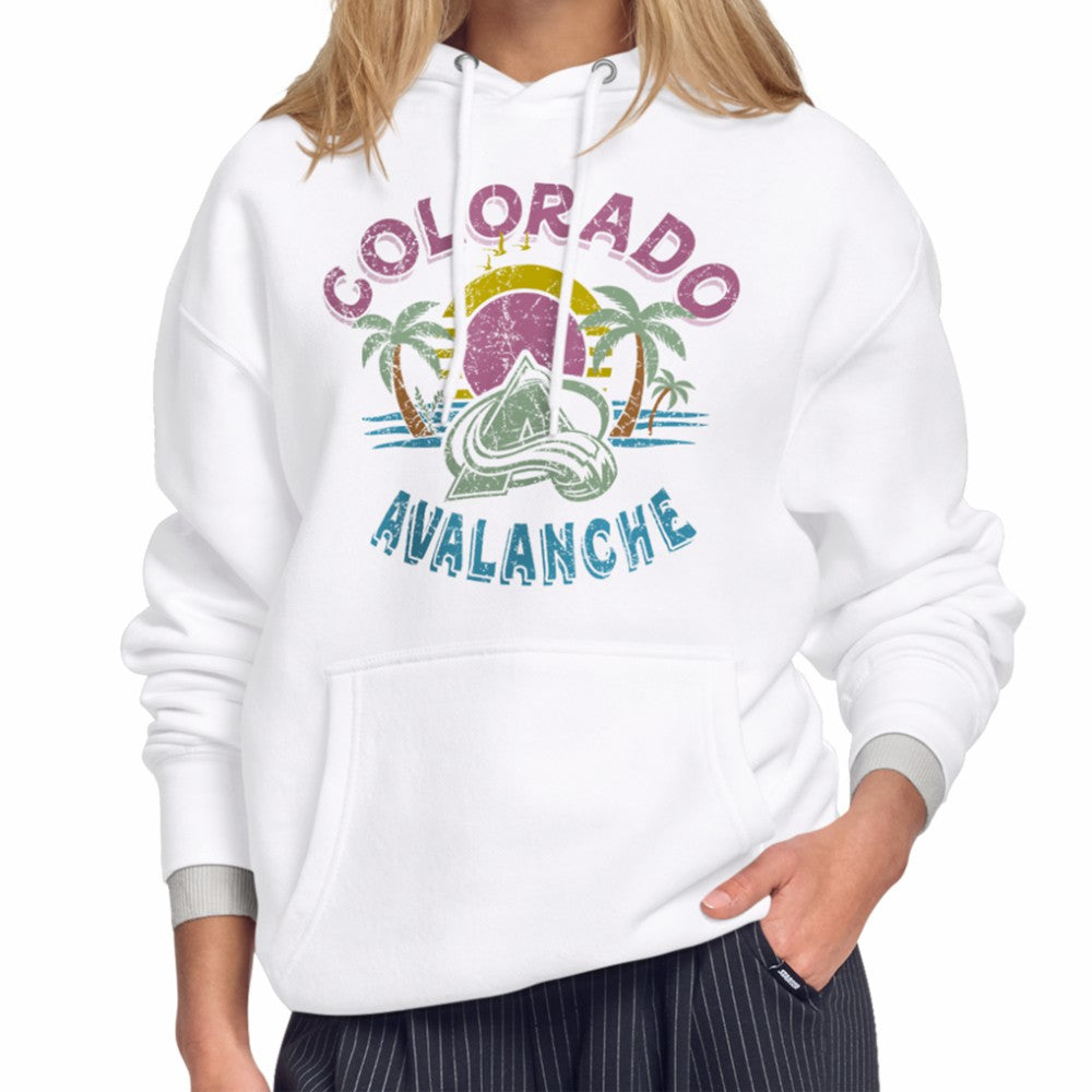 Colorado Avalanche Starter Women's Tonal Beach Hoodie - White | NHL near me