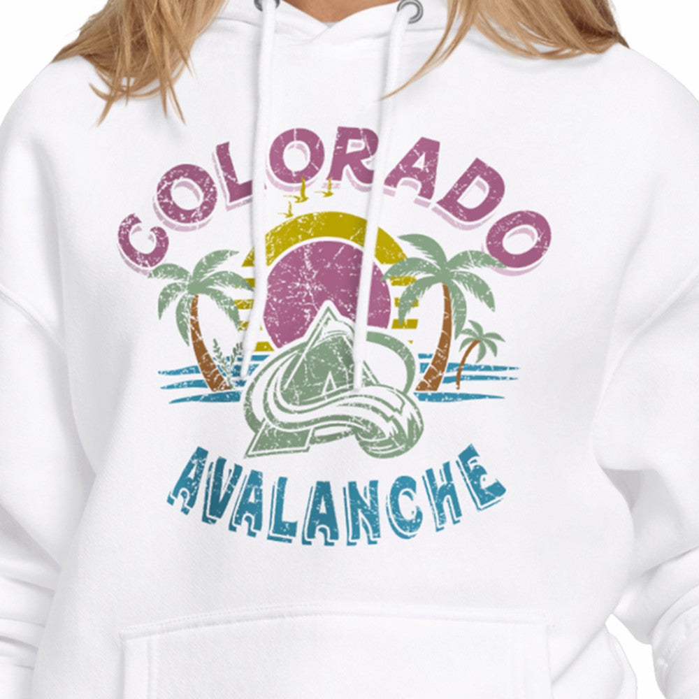 Colorado Avalanche Starter Women's Tonal Beach Hoodie - White | NHL near me