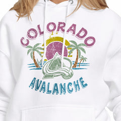 Colorado Avalanche Starter Women's Tonal Beach Hoodie - White | NHL near me