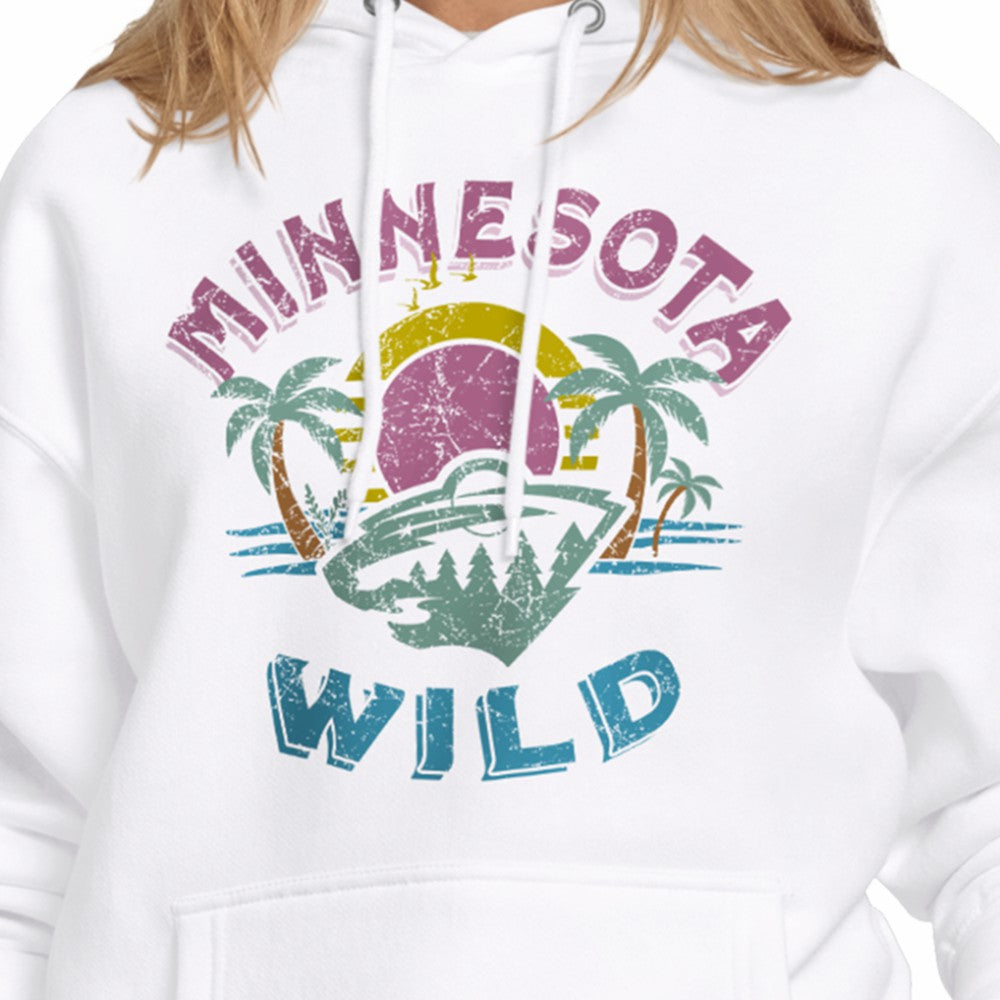 Minnesota Wild Starter Women's Tonal Beach Hoodie - White | NHL near me