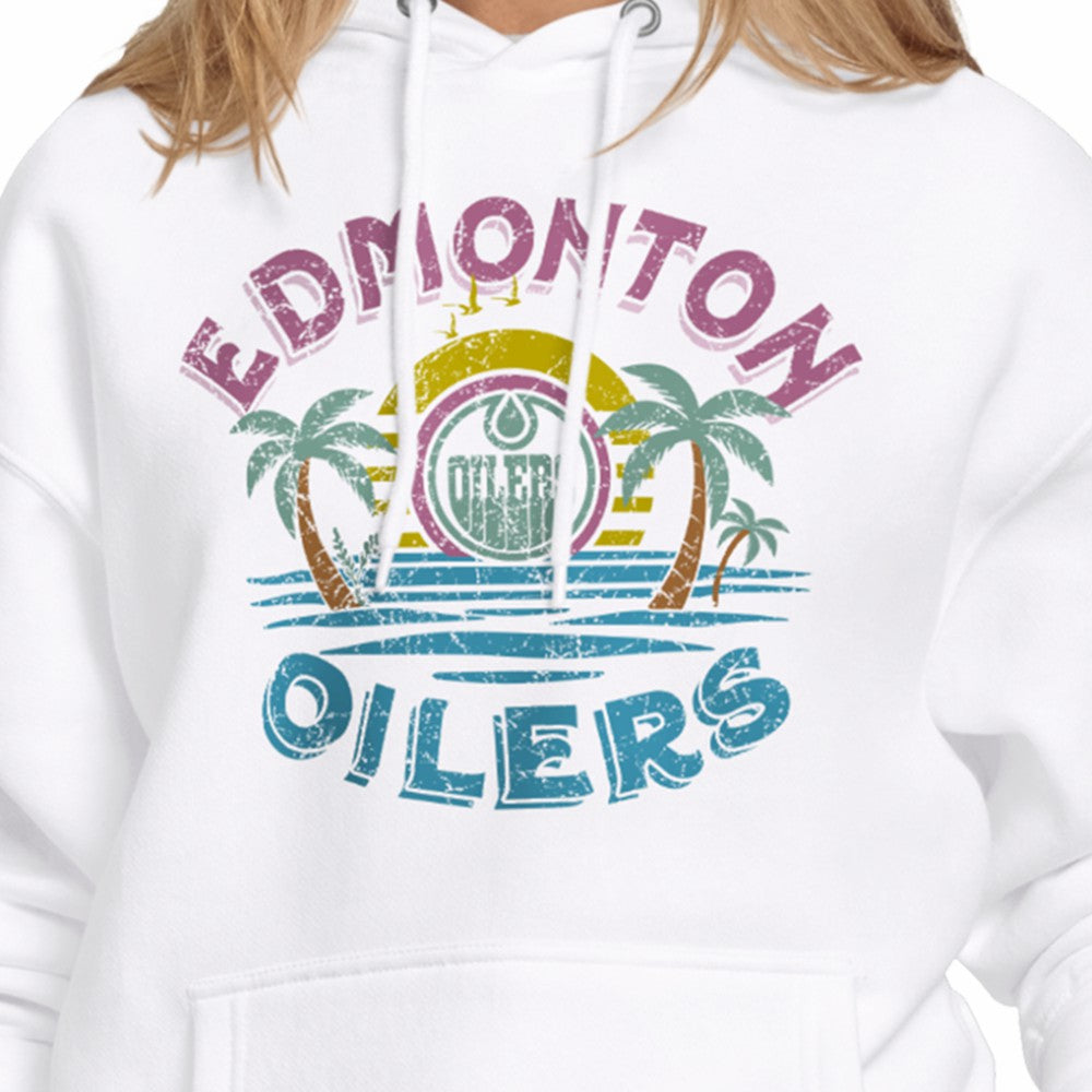 Edmonton Oilers Starter Women's Tonal Beach Hoodie - White | NHL on sale