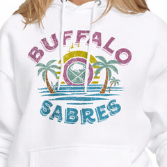 Buffalo Sabres Starter Women's Tonal Beach Hoodie - White | NHL Clearance