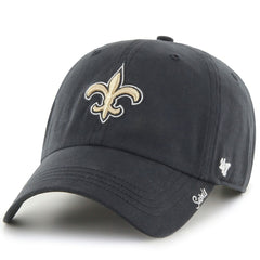 New Orleans Saints '47 Women's Miata Clean Up Adjustable Hat - Black - 47 brand