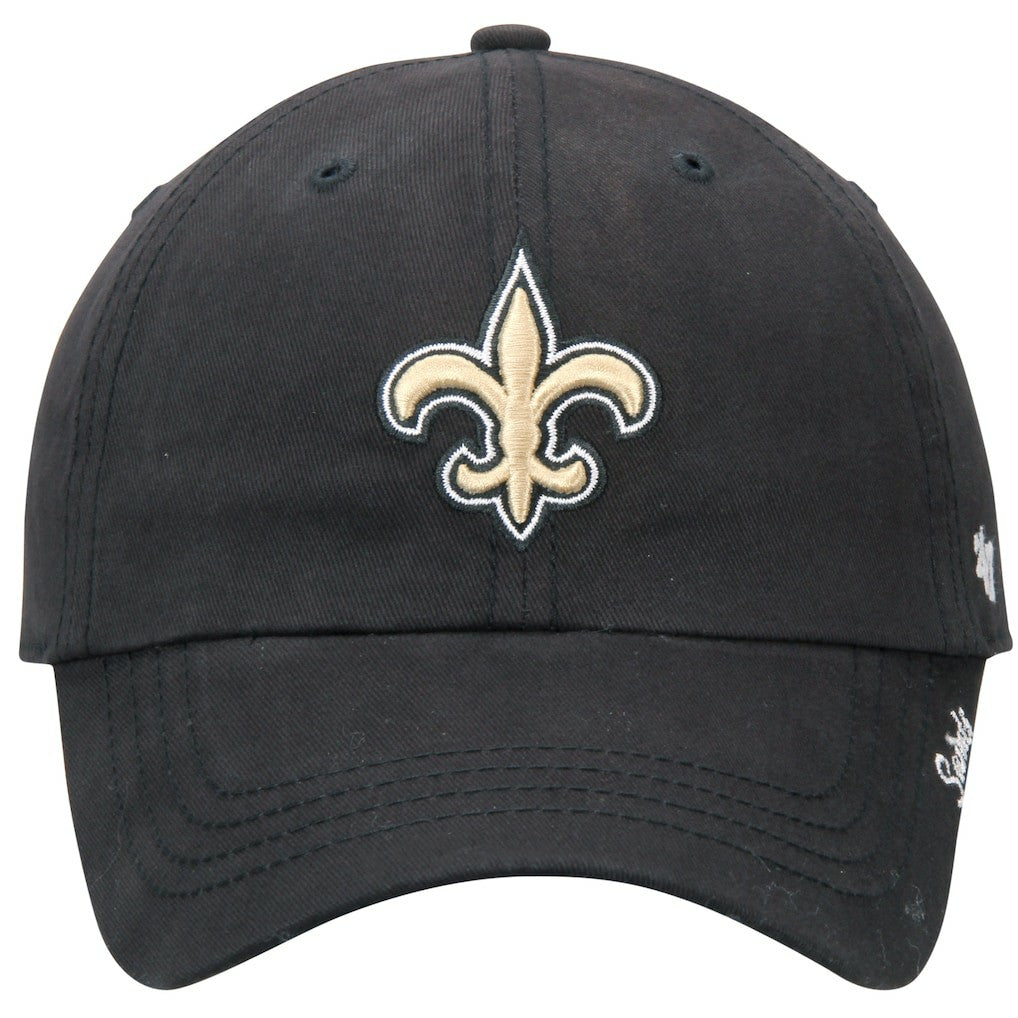 New Orleans Saints '47 Women's Miata Clean Up Adjustable Hat - Black - 47 brand