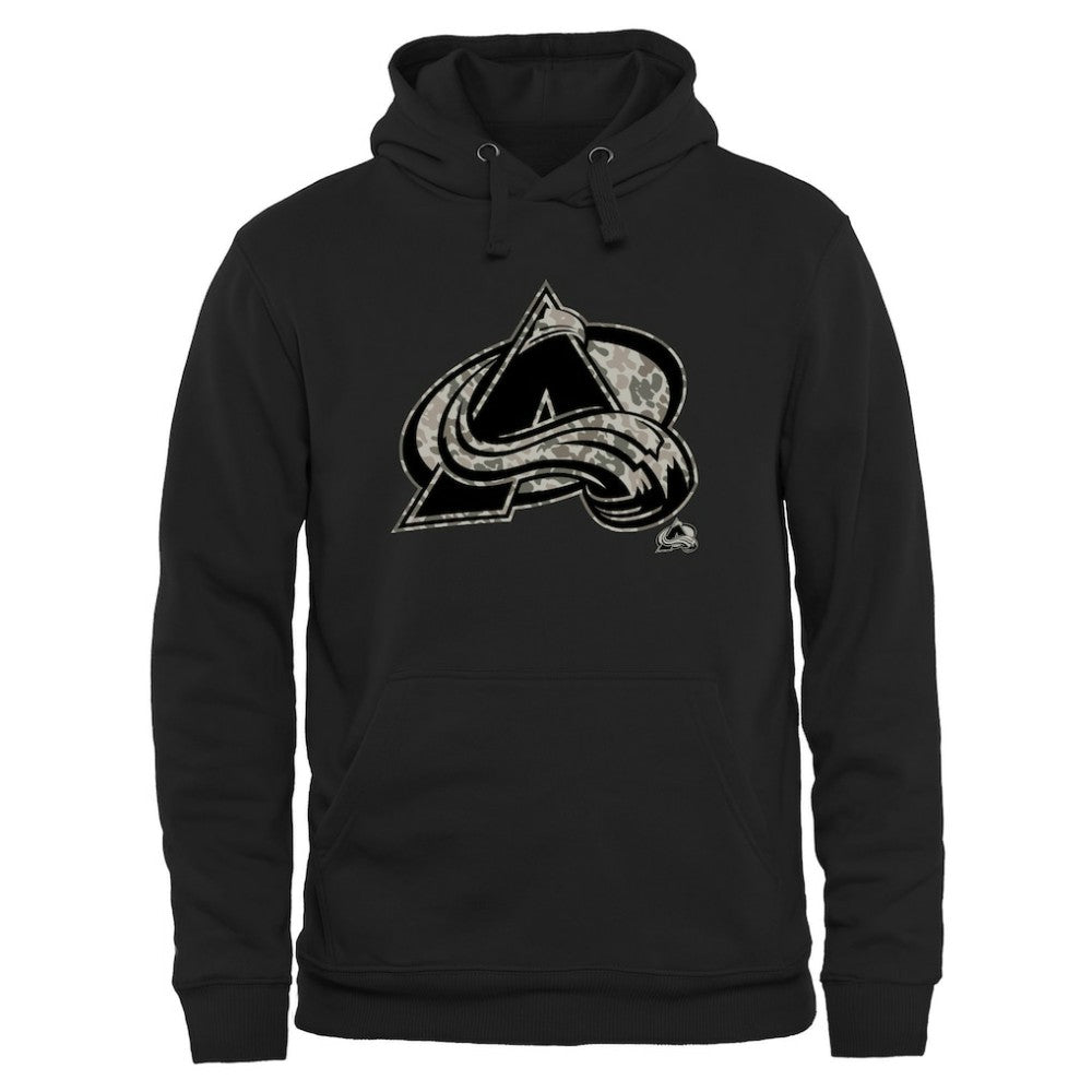 Colorado Avalanche Rink Warrior Pullover Hoodie - Black | NHL Clearance