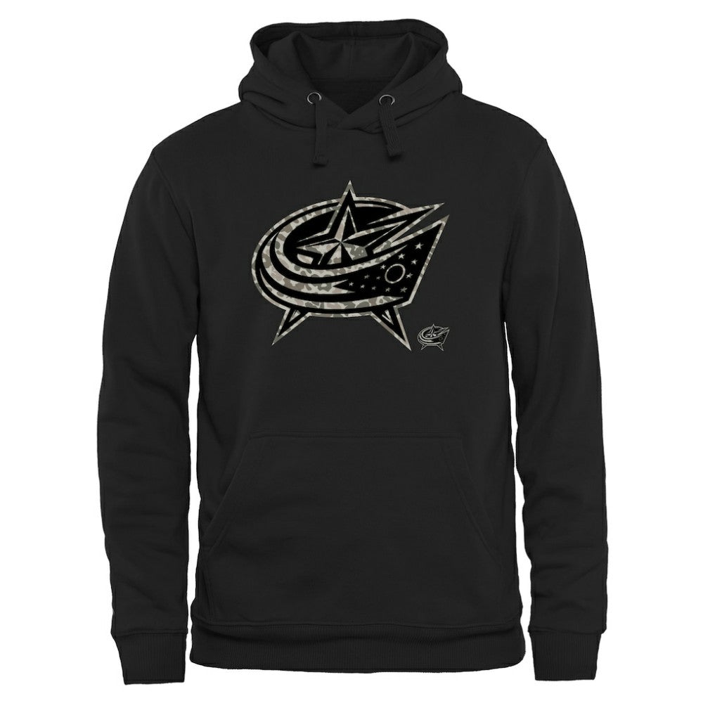 Columbus Blue Jackets Rink Warrior Pullover Hoodie - Black | NHL Clearance