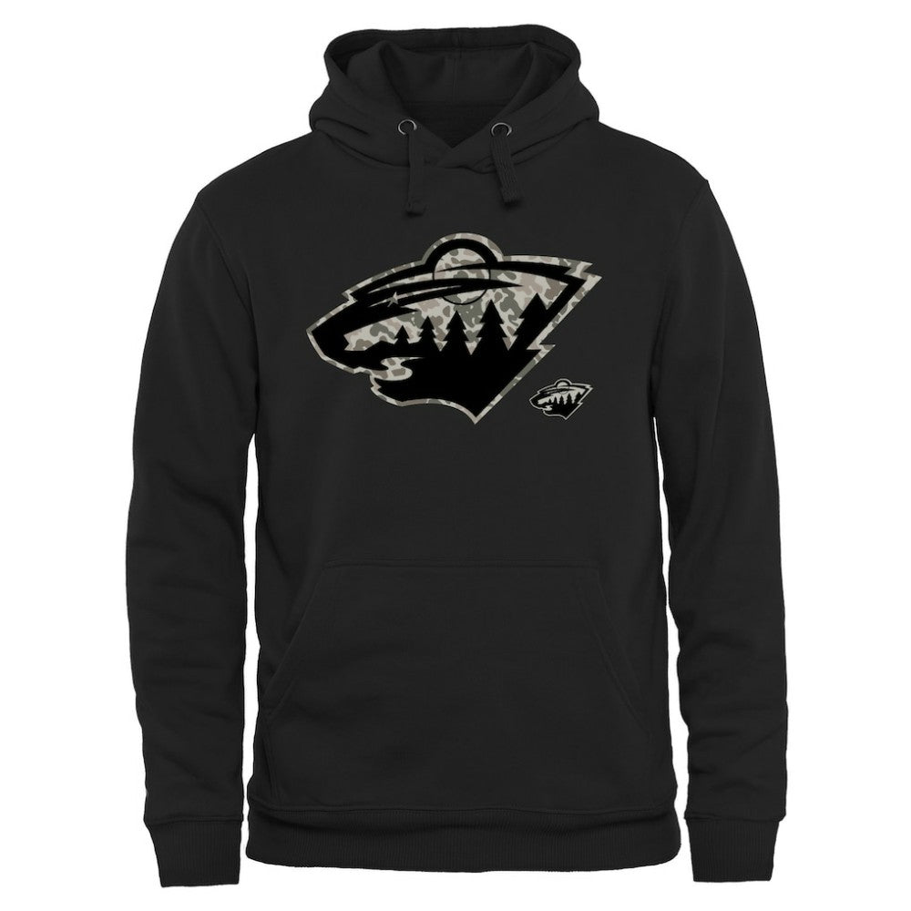 Minnesota Wild Rink Warrior Pullover Hoodie - Black | NHL Clearance