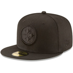 Pittsburgh Steelers New Era Black on Black 59FIFTY Fitted Hat - NFL
