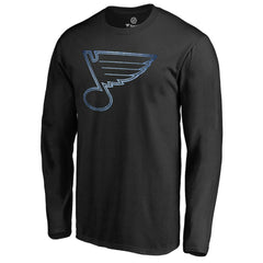 St. Louis Blues Pond Hockey Long Sleeve T-Shirt - Black | NHL Lifestyle