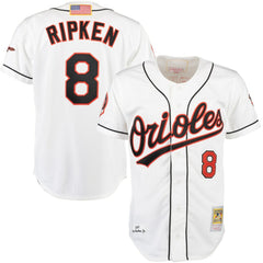 Cal Ripken Baltimore Orioles Mitchell & Ness Home Authentic Jersey Outlet