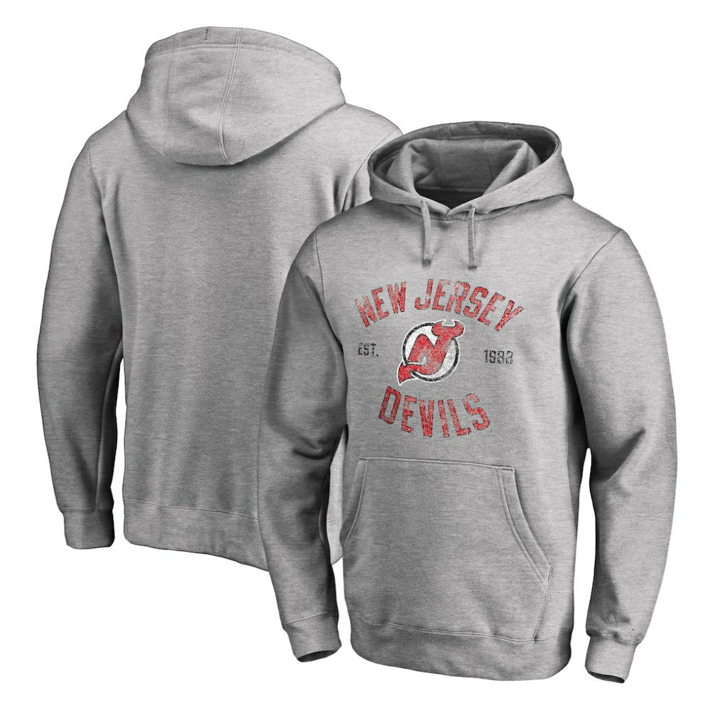 New Jersey Devils Heritage Pullover Hoodie - Ash | NHL near me